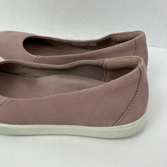 ECCO Women's 6 Barentz Ballet Slip on Loafers Dusty Pink Nubuck Comfortable - Picture 7 of 16
